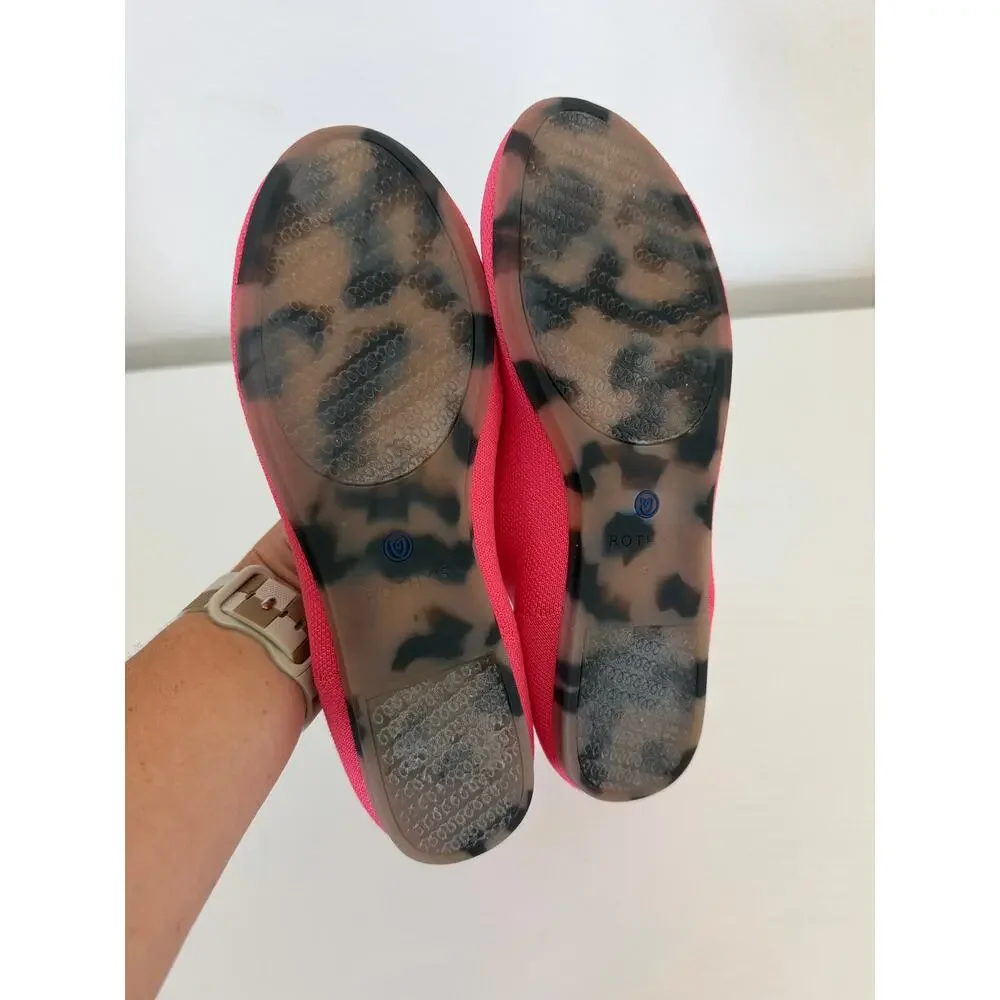 Rothys Womens The Flat Round Toe Flats Shoes Size 9 Hot Pink